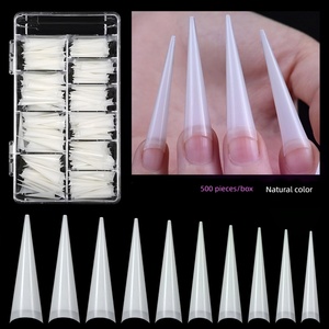 Uñas Postizas Largas Europeas y Americanas, 120 Piezas en una Caja Transparente, Uñas Postizas Largas con Forma de Perro - Product Image 2