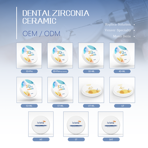 בלוק זירקוניה דנטלי Ivista 5D-ML איכותי במחיר נמוך, שקיפות 40%-49% למערכת <span class=keywords><strong>CAD</strong></span>/<span class=keywords><strong>CAM</strong></span> - Product Image 6