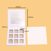 Maßgefertigte 9-Farben Leere Palette Großhandel Matte & Wasserfeste Lidschatten-Palette für Augen-Make-up mit Schimmer-Finish