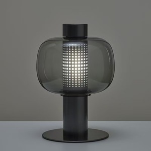 <span class=keywords><strong>Lampe</strong></span> <span class=keywords><strong>de</strong></span> <span class=keywords><strong>table</strong></span> en <span class=keywords><strong>verre</strong></span> nordique traditionnelle, base en métal noir, LED à intensité variable, alimentation AC, lumière chaude 3000K, <span class=keywords><strong>lampe</strong></span> <span class=keywords><strong>de</strong></span> chevet extérieure - Product Image 2