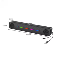 Haut-parleurs stéréo TV filaire 4D Surround Soundbar Subwoofer Sound Bar FM Radio LED pour ordinateur portable PC Theater