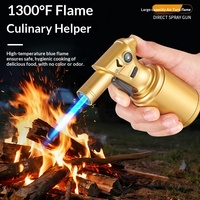 Briquet torche portable transfrontalier ultra-grande capacité à flamme directe haute température au butane pour la cuisson, l'éclairage et l'encens
