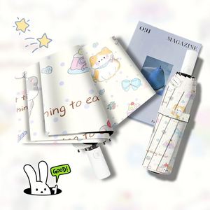 ร่มพับอัตโนมัติสามตอน ลายการ์ตูน สำหรับผู้หญิง กันแดดกันฝน ขายส่ง - Product Image 4