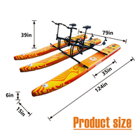 Vélo aquatique gonflable haute stabilité pour 2 personnes avec pontons Drop Stitch, vélo à pagaie pliable pour la mer et la rivière