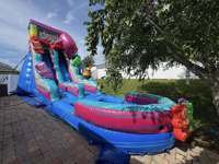 Toboggan aquatique gonflable pas cher pour l'extérieur, toboggan aquatique gonflable commercial, location de toboggans aquatiques pour fêtes, toboggan gonflable pour adultes