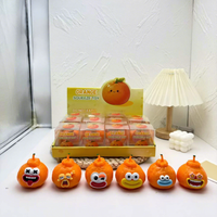 Balle Squishy Caramel Chaude en Blocs de Construction à Expressions, Son Croquant ASMR, à Remontée Lente, Jouet Sensoriel Anti-Stress, Cadeau pour Enfants