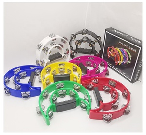 Pandereta de plástico de buena calidad al por mayor directa, anillos de <span class=keywords><strong>tambor</strong></span> de flores, sonajeros de mano con <span class=keywords><strong>caja</strong></span> - Product Image 5