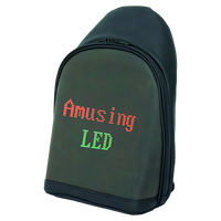 Sac à dos scolaire étanche IP65 Zeyi avec écran LED RGB (64x64 pixels 2,75 mm, luminosité 1000 cd) Contrôle par application Intérieur/Extérieur