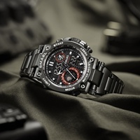 Reloj Deportivo de Lujo para Hombre SMAEL 8095, Resistente al Agua, Luminoso, con Correa de Acero Inoxidable y Cronómetro, Venta al Por Mayor