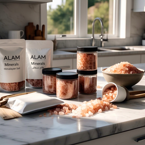 Sal del Himalaya Rosa Claro Certificada por HACCP, Gránulos Finos y Gruesos, Empaque Personalizado, para Cocinar, con Vitaminas y Minerales, la Mejor - Product Image 1