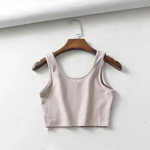 Broidery-Camiseta de manga corta para mujer, Camisa de algodón sin mangas, de diferentes colores