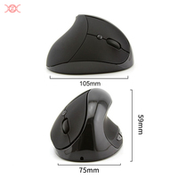 Mouse Gaming vertikal nirkabel Bluetooth, Mouse Gaming BT 5.0 Mode ganda ergonomis Tipe Baterai untuk komputer Notebook Laptop