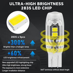 T10 LED W5W 194 168 2835 5SMD Strobe Flash Canbus Sans Erreur Lumière Intérieure de Voiture Lecture Porte <span class=keywords><strong>Plaque</strong></span> d'<span class=keywords><strong>Immatriculation</strong></span> Cale Lampes de Départ - Product Image 3