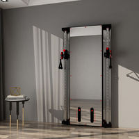 Machine d'entraînement musculaire à prix abordable, équipement de gym intelligent pour la maison, fixation murale avec câble et panneau en acrylique miroir