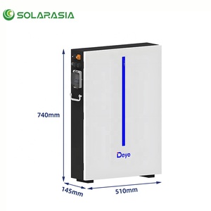 Batterie lithium LiFePO4 Deye 6,14 kWh 51,2 V à montage mural, cycle profond, max. 32 unités en parallèle pour système solaire domestique - Product Image 4