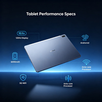 Tablet Android de 10.1 Pulgadas Más Vendida en 2026, Pantalla HD de 120Hz, Batería de 6000mAh, Cuerpo Metálico, WiFi 5G, Altavoces Duales, Tablet PC para Negocios y Estudios