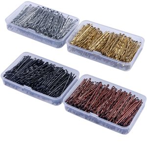 Moda YiLiBer 5cm Pequeño transfronterizo Venta caliente negro horquilla recta pinza de pelo redonda tocado 150 unids/caja horquillas - Product Image 1