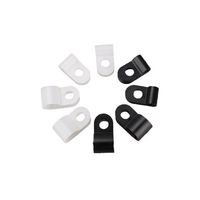 Vente en gros OUORO UC-5 3/4 pouce 19,4 mm Clip de câble électrique de type R noir de haute qualité ROHS 94-V2 en plastique PA Nylon