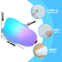 Lumière créative et mignonne à claquements de mains pour l'ambiance de la chambre, décoration de la pièce, accessoires intelligents pour la maison, articles de décoration pour le salon