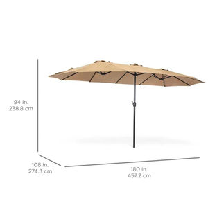 Paraguas plegables comerciales de gran tamaño resistentes <span class=keywords><strong>al</strong></span> <span class=keywords><strong>viento</strong></span> y a la lluvia para muebles de exterior para terrazas, playas para restaurantes - Product Image 1