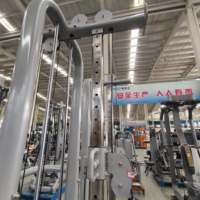 Alat Fitness Gym Komersial Cable Crossover dengan Beban Pin, Baja Trapezoidal Berkualitas Tinggi, Pipa Oval Datar, Logo dan Warna Sesuai Pesanan