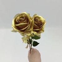 Fleur de luxe dorée en or rose faite à la main grande idée cadeau de mariage pour maman femme