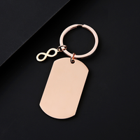 Porte-clés en acier inoxydable Ywyougang avec breloque infini, personnalisable, pour cadeau, vente en gros
