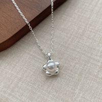 Collier ras du cou ajustable avec pendentif fleur exquis et simple, bijou fantaisie pour femme, cadeau idéal