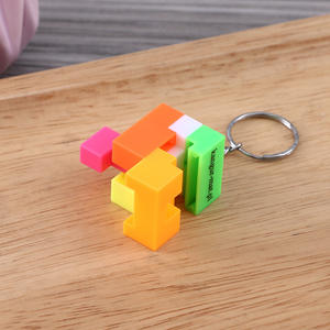 Cubo de Rubik Luban 3x3, llavero, juguete de rompecabezas para niños, bloques de construcción educativos para descompresión, varios colores, JY-306 - Product Image 3