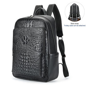 Mochila para Portátil de Cuero Genuino para Hombre con Cierre de Cremallera, Forro Impermeable de Nailon y Poliéster - Mochila de Viaje de Negocios de 15.6 Pulgadas - Product Image 3
