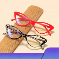 Nouvelles Lunettes de Lecture Rétro Classiques Anti-Lumière Bleue Plein Cadre, Style Œil de Chat, Solides, pour Adultes, Visage Rond, Unisexe, Vente en Gros