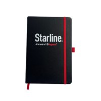 Carnet de notes A5 personnalisé en cuir PU noir, couverture rigide, lignes pointillées et quadrillées, avec stylo – Fournisseur direct usine