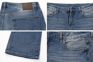 Fabricant de jeans slim fit évasés sur mesure - Pantalons en denim délavé style années 70 minimaliste OEM - Product Image 3