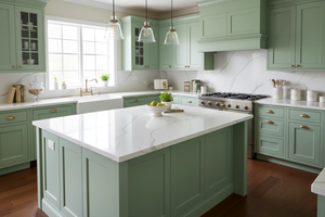 Échantillon Gratuit 100% Quartz Artificiel Vietnamien CALACATTA NEEDLE Grande Dalle pour Plans de Travail Modernes de Cuisine et Salle de Bain - Product Image 6