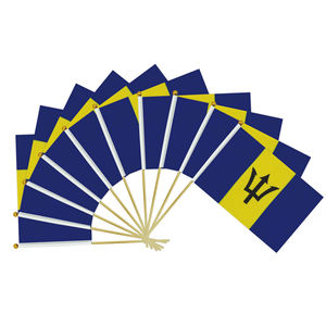 Impresión digital personalizada Barbados Country Stick Hand Held Flag para deportes - Product Image 1