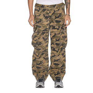 Pantalones Cargo de Camuflaje para Hombre, Cintura Alta, Múltiples Bolsillos, Transpirables, Estilo Ropa de Trabajo, Cierre de Botones, OEM, ODM, Personalizados - Product Image 3