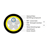 Cable de Fibra Óptica ADSS G652D de 12, 24 y 48 Núcleos, Resistente al Agua y a las Golpes de Aves, en Rollos de 1KM, 2KM y 4KM, Venta al Por Mayor