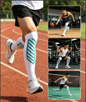 Chaussettes de compression fines pour mollets, pour la course et le football, produit de sécurité sportive