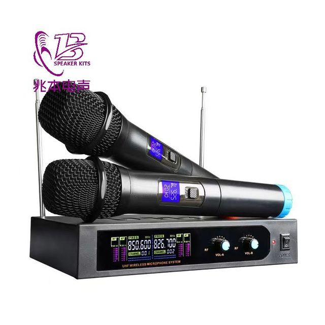 A Tow Two Handheld Microphone KTV Conference Home Singing Wireless Microphone Full Set Live Professional Audio Microphone