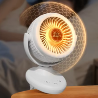 Ventilateur de table intelligent à 6 vitesses réglables, faible bruit, ODM, batterie longue durée 4000 mAh, ventilateur de bureau avec deux vitesses et lumière