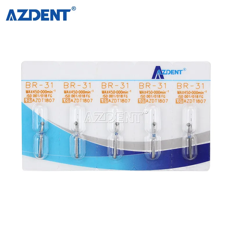 AZDENT-fresas de diamante dental, embalaje de cartón, fresa de diamante dental