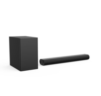 Sistema de Barra de Sonido LED RGB de 2.1 Canales y 60W con Subwoofer Inalámbrico para 5.3 Entradas Múltiples, Control Remoto para Uso con Computadora
