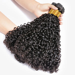 Pixie Curl Paquetes de cabello <span class=keywords><strong>doble</strong></span> dibujado 10-30 pulgadas Armadura de cabello brasileño 3/4 Paquetes Kinky Pissy Curly Extensiones de paquetes de cabello humano - Product Image 1