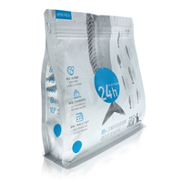 Sachets refermables en aluminium laminé avec fond plat, imprimés sur mesure, résistants aux odeurs, avec fermeture éclair, pour aliments pour animaux de compagnie, bonbons, boissons