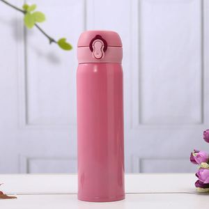 500ml Pop-Up <b>Insulated</b> <b>Mug</b> 304 Stainless Steel Double Layer Vacuum Bouncing Flip Lid for Outdoor Travel - Product Image 2