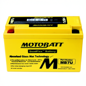 แบตเตอรี่โมโตแบต MB7U 12V 6Ah AGM สำหรับรถจักรยานยนต์ ATV สโนว์โมบิล - Product Image 3
