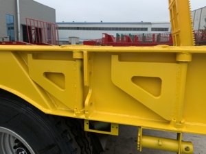 Semi-remorque à profil bas en acier à 2 essieux, très vendue, avec col de cygne amovible et suspension pneumatique pour le transport de machines surdimensionnées - Product Image 5