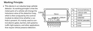 PD125 シングルチャンネル車両ループ検出器 DC12-24V 誘導ループセンサー 産業用ガレージドアアクセス制御システム用 - Product Image 4