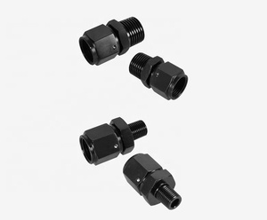 AN4 AN6 AN8 1/4 NPT 1/2 1/8 3/8 NPT Adaptor Putar Pas Aluminium - Product Image 2