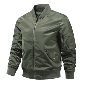 Factory wholesale drop shipping sport wear casual wear satin bomber baseball winter jacket men jacket
